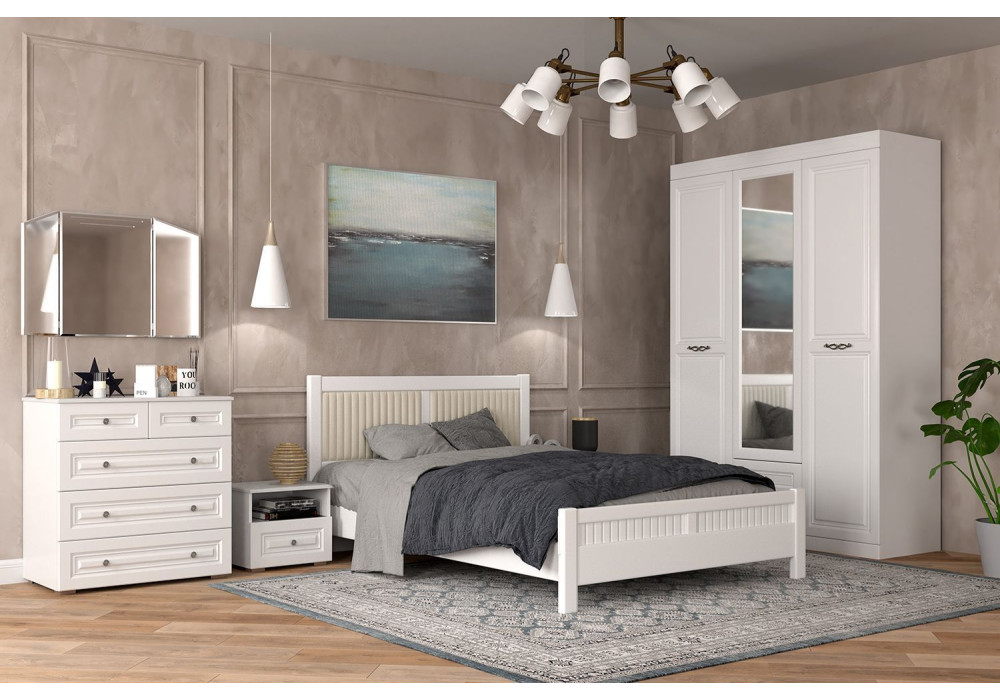 Кровать Фрида 1400 (Белый античный)  фабрика Браво Мебель