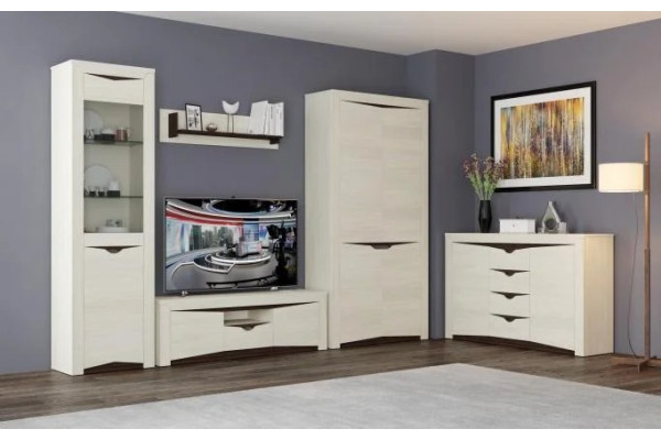 Модульная гостиная "Лючия" (бетон пайн белый/венге)  фабрика Олмеко Вар 3