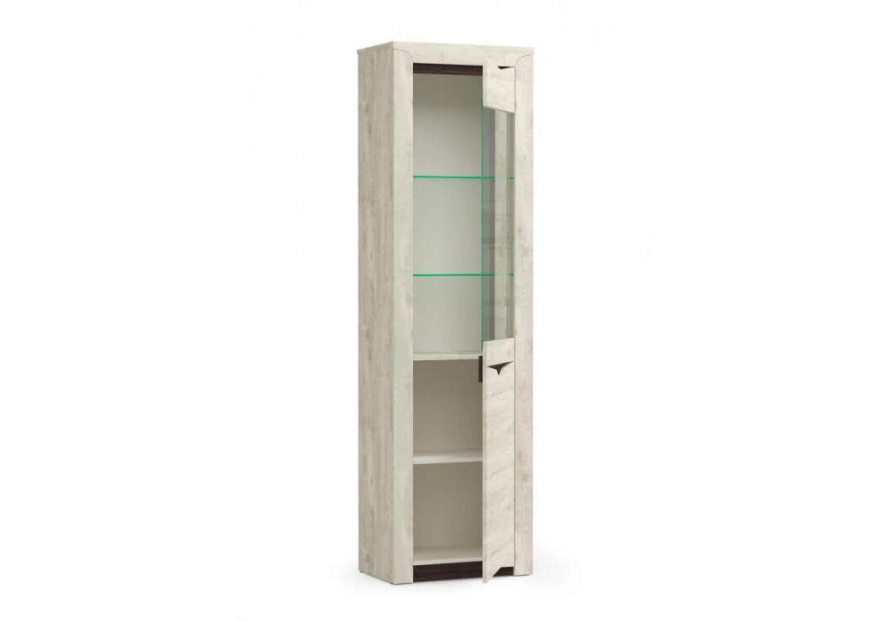 Шкаф - пенал 33.14 - 01  Лючия (бетон пайн белый/венге) Фабрика Олмеко