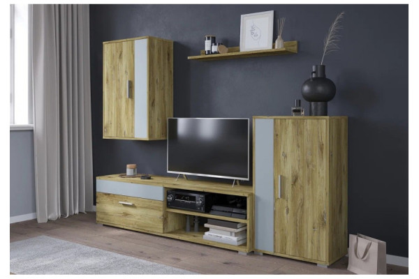 Гостиная Neo - 4 (Дуб нокс / серебро) фабрика Интерлиния