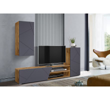 Стенка "Прага-6" (таксония/софт графит)  фабрика Олмеко 