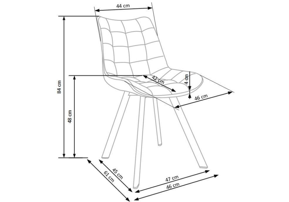 Стул HALMAR K332 (синий/черный)
