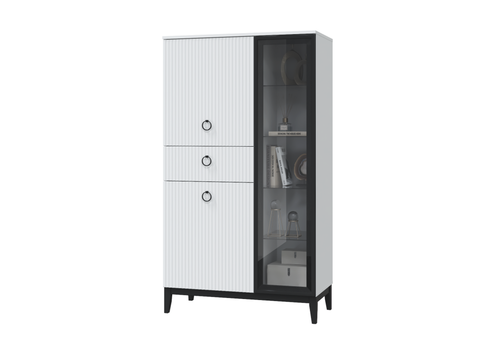 Модульная гостиная Шарлиз (Белое сияние/Белый снег) фабрика МЛК