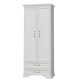Шкаф ШР-2 для одежды и белья (Модульная прихожая Грация (лак)) (Белый/Белый) фабрика Браво мебель