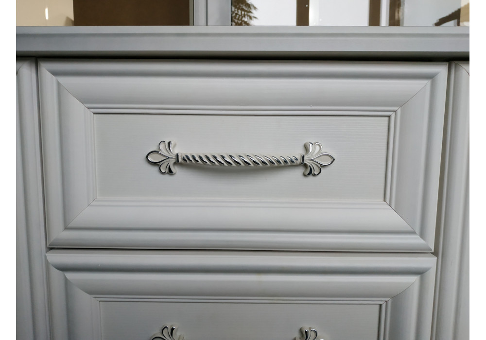 Шкаф ШР-2 для одежды и белья (Модульная прихожая Грация (лак)) (Белый/Белый) фабрика Браво мебель