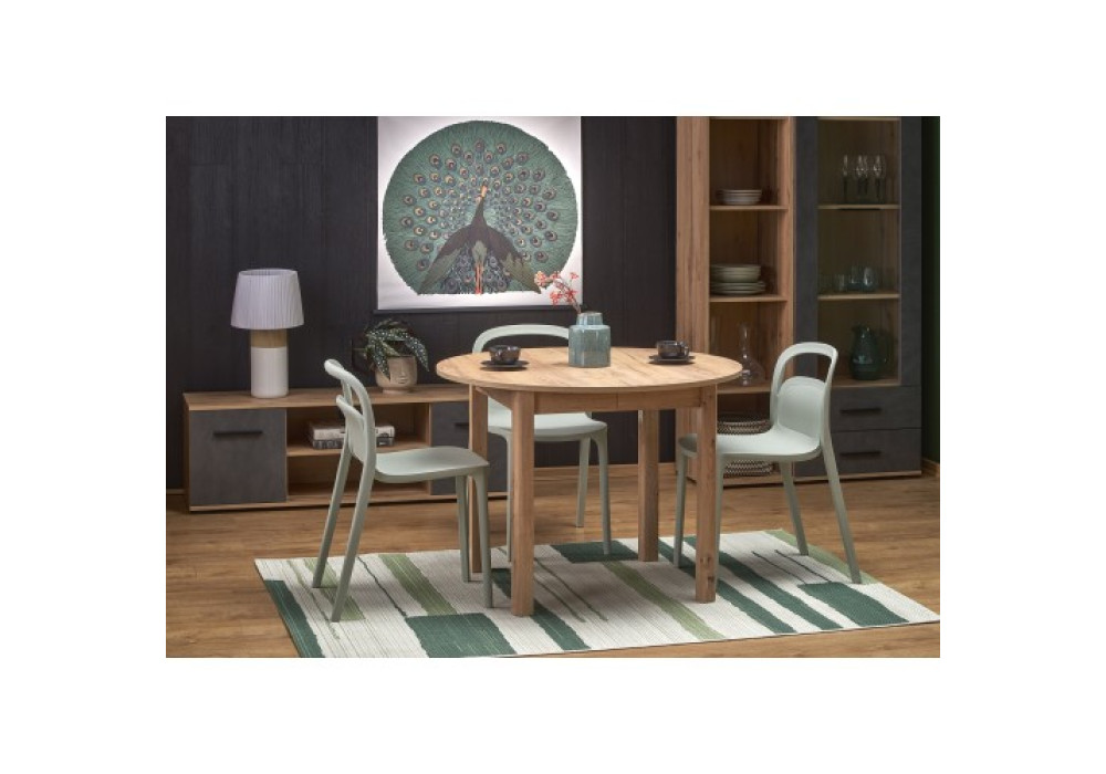 Стол обеденный HALMAR RINGO раскладной, дуб крафт/дуб крафт, 102-142/102/76