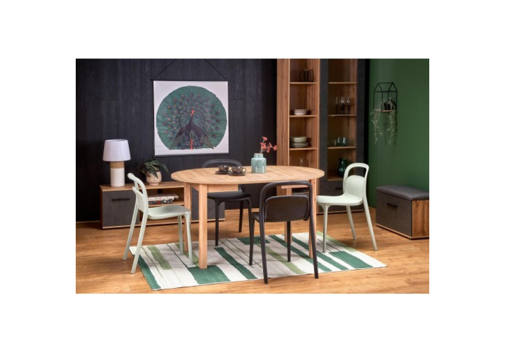 Стол обеденный HALMAR RINGO раскладной, дуб крафт/дуб крафт, 102-142/102/76