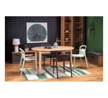 Стол обеденный HALMAR RINGO раскладной, дуб крафт/дуб крафт, 102-142/102/76