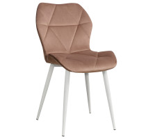 СТУЛ ОЛМЕКО ДОРА (ВЕЛЮР ТЕНЕРИФЕ КОРИЦА/БЕЛЫЙ)